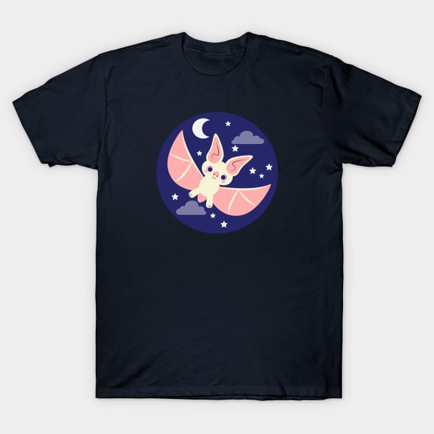 White Bat T-Shirt by aglomeradesign